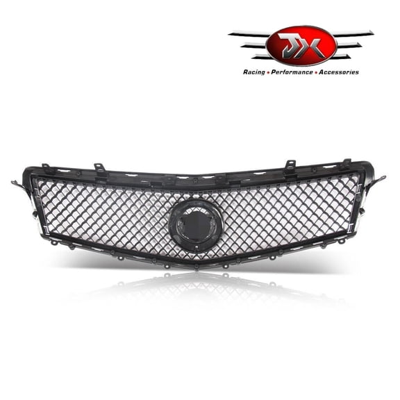 JX RACING Front Bumper Grille Grill Mesh Honeycomb Compatible with Cadillac ATS 2013 2014 Gloss Black