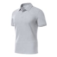 thumbnail image 4 of Golf Polo Shirts for Men Short Sleeve Collared Button Up Tees Casual Lightweight Quick Dry Work T Shirts, M, 4 of 9