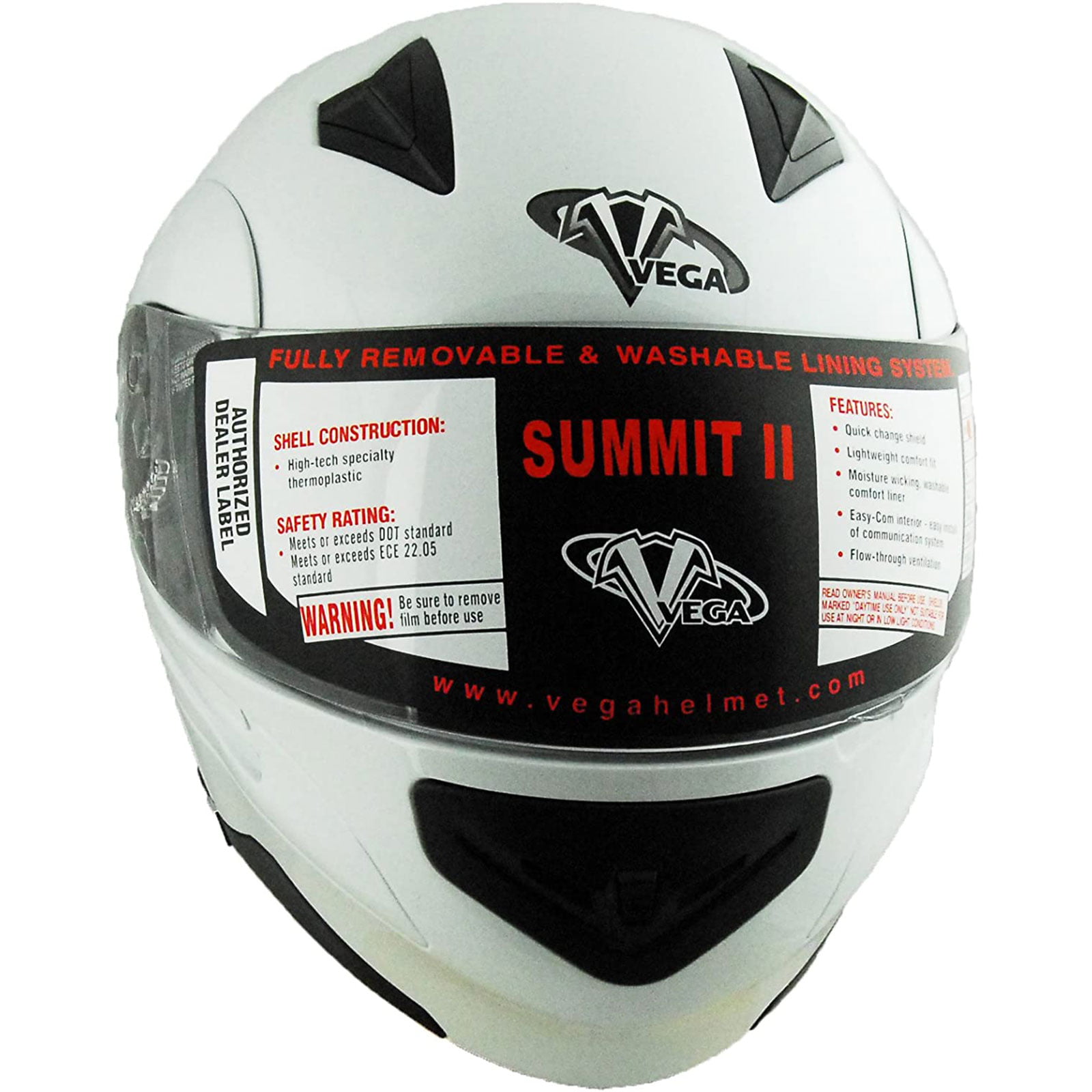 Vega Summit 3.1 2-Tone Modular Full Face Helmet Replacement Liner Cream, X-Large 