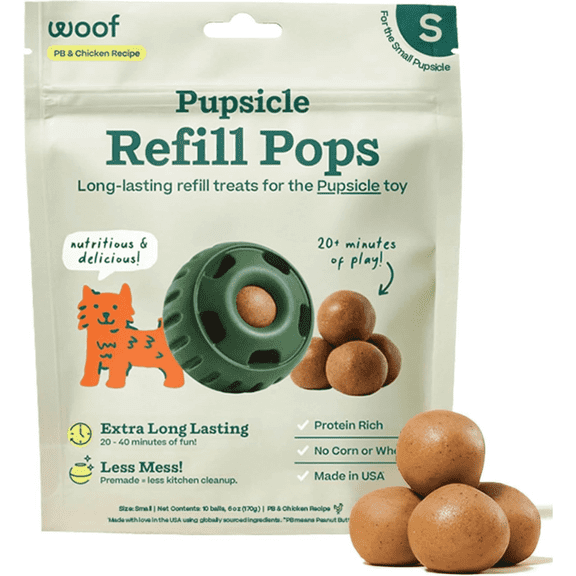 Woof Dog Chicken Peanut Butter Pops Small 6Oz