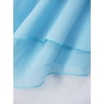 thumbnail image 5 of iiniim Girls Sequins Figure Ice Skating Sleeveless Asymmetrical Ballet Leotard Tutu Skirted 6-16 Light Blue 10, 5 of 7