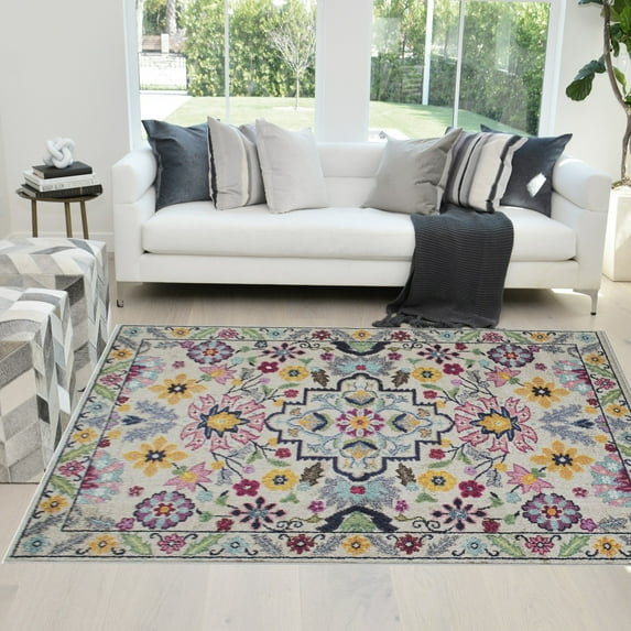 Faded Distressed Tabriz Vintage Persian Area Rug Multi/Beige