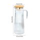 thumbnail image 3 of Acrylic Striped Kettle Plastic Cold Water Kettle Transparent Cool Kettle Juices Kettle Herbal Tea Kettle, 3 of 6