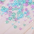 thumbnail image 3 of Uxcell 60g Flatback Pearls and Rhinestones 3mm-10mm for Art Crafts, Light Blue, 3 of 6