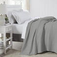 thumbnail image 3 of Modern Threads Thermal Waffle Weave Light Gray Cotton Bed Blanket, Full/Queen, 3 of 4