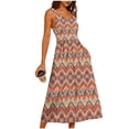 thumbnail image 4 of XUNKUSGA Summer Dresses for Women Fashion Floral Long Dresses Casual Sleeveless Flowy Aline Maxi Dresses with Pockets Casual Loose Tank Dresses S-2XL,Orange, 4 of 5
