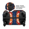 thumbnail image 4 of Xecao American Football and Fire Flames print Elastic Luggage Cover, with double-sided print , is perfect for travel, business, and daily use, 4 of 9