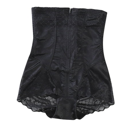 SnnmBlm Shapewear for Women High Waisted Tummy Control Panty Lace Seamless Body Yoga Boyshort Briefs Black M