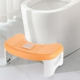 thumbnail image 4 of Taburete de inodoro plegable de plástico Sunnimix Naranja Blanco Escalera de tijera junto a la cama, 4 of 7