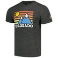 thumbnail image 2 of Men's League Collegiate Wear Heather Charcoal Colorado Buffaloes Hyper Local Victory Falls Tri-Blend-T-Shirt, 2 of 3