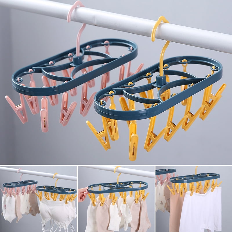 Oval 20 Peg Clothes Airer Dryer Indoor Outdoor Small Socks Laundry