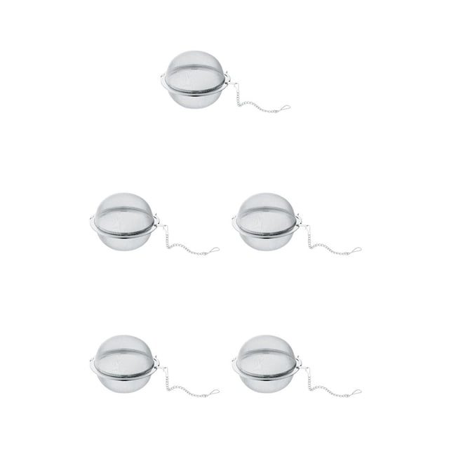 tamizeot Fine Mesh Stainless Steel Tea Infuser Reusable Teapot Kettle Loose for Leaf Strainer Diffuser Small Filter Household 5.5cm 5Set