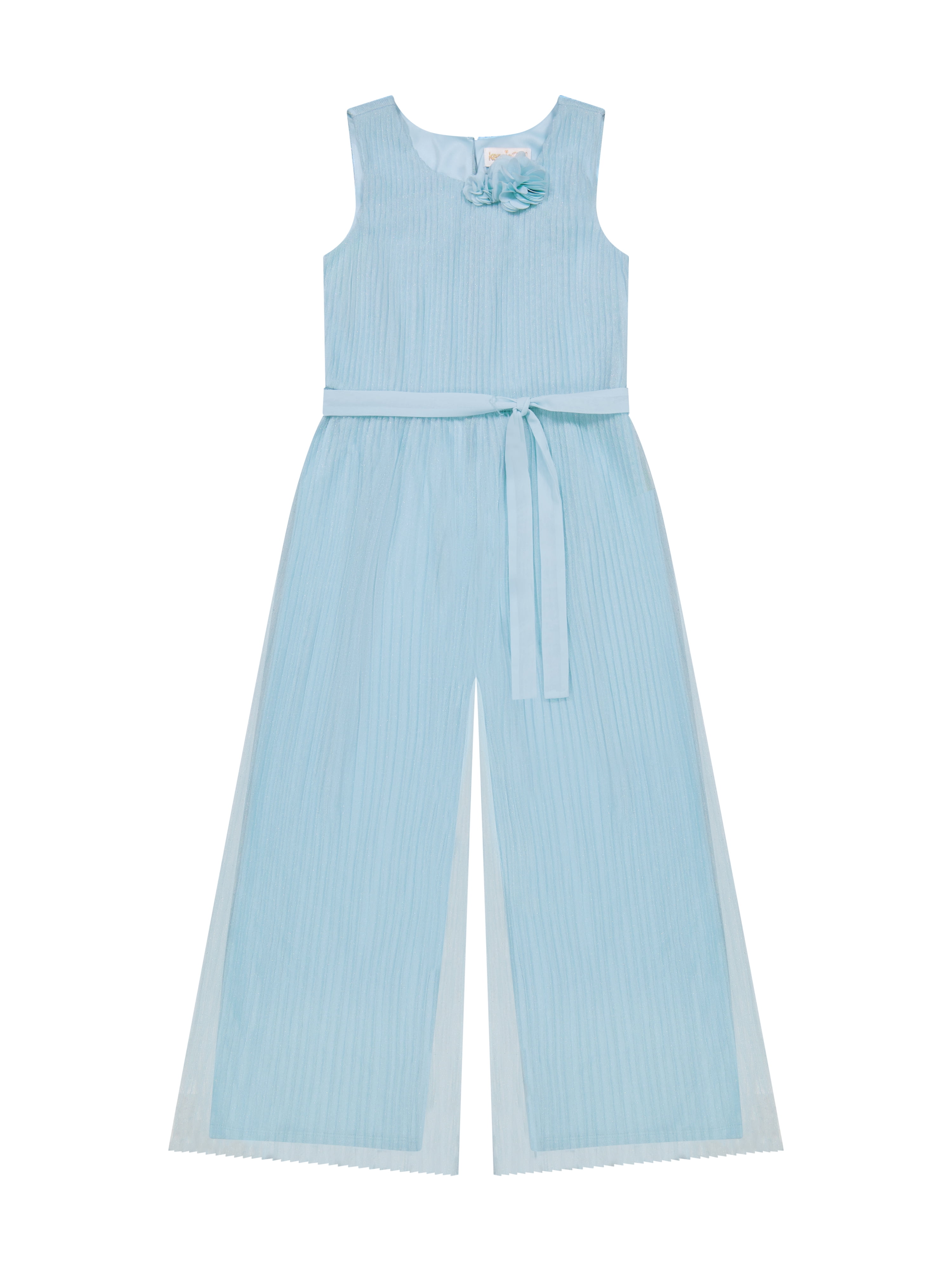 Kensie Girl Sleeveless Pleated Lurex Mesh Jumpsuit, Sizes 4-16