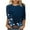 1Navy, variant on 3/4 Length Sleeve Womens Tops Casual Print Vintage Crewneck Tshirt Plus Size Tunic Tops Loose Dressy Shirts