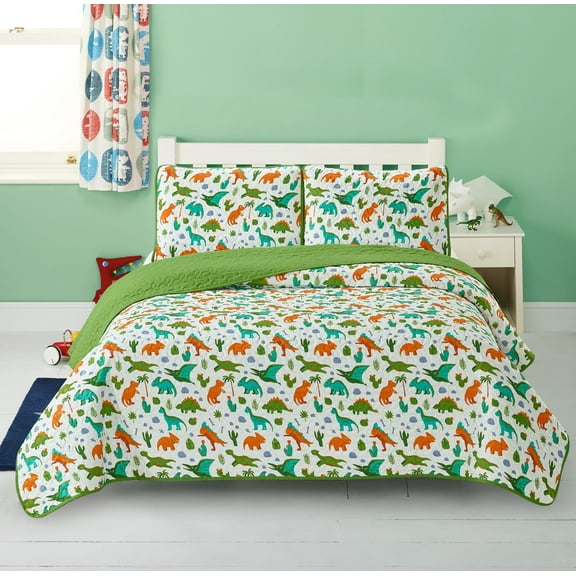Harper Lane Dinosaur Park 2-Piece Quilt Set Twin for Kids