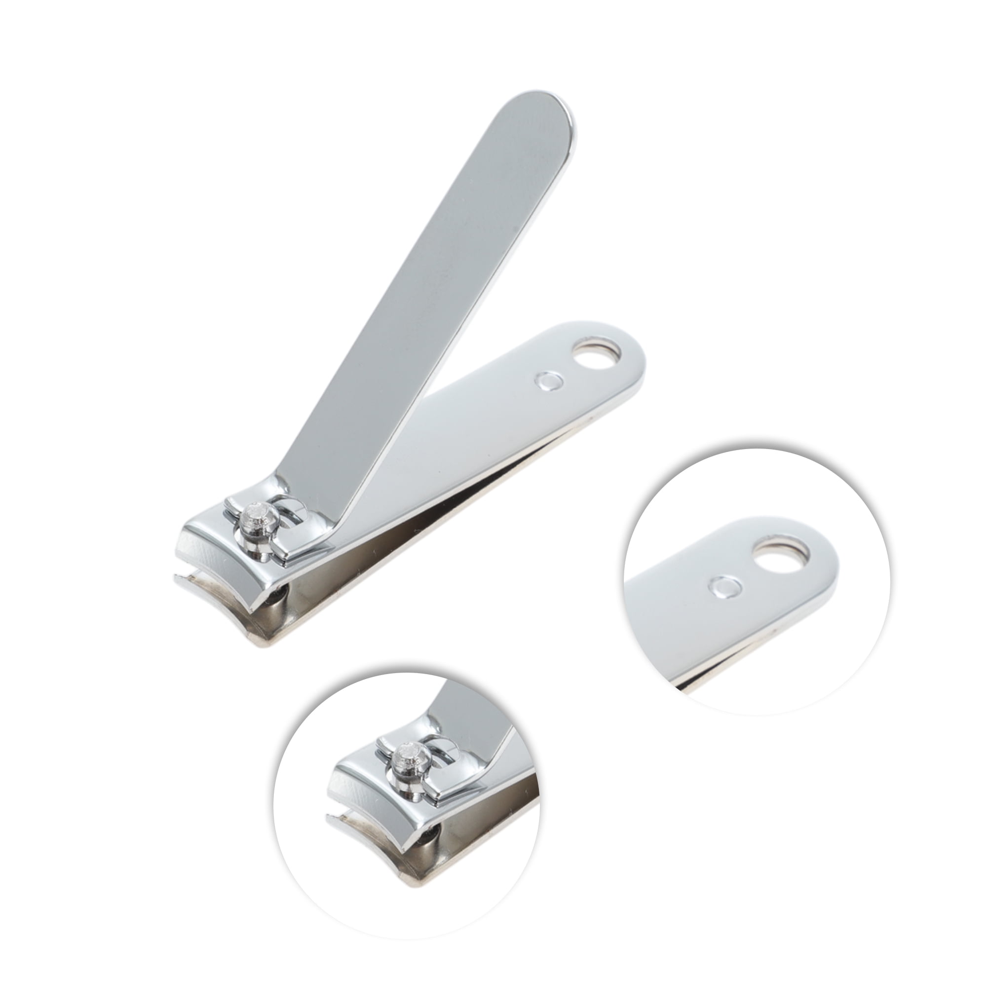 Unique Bargains 4pcs Portable Nail Clippers Set Toenail Clippers Silver Tone 2.36"