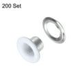thumbnail image 3 of 200set Grommets Kit Metal Eyelets 4mm Grommet Tool for Shoes Clothes Belt Bag DIY Project, White, 3 of 7