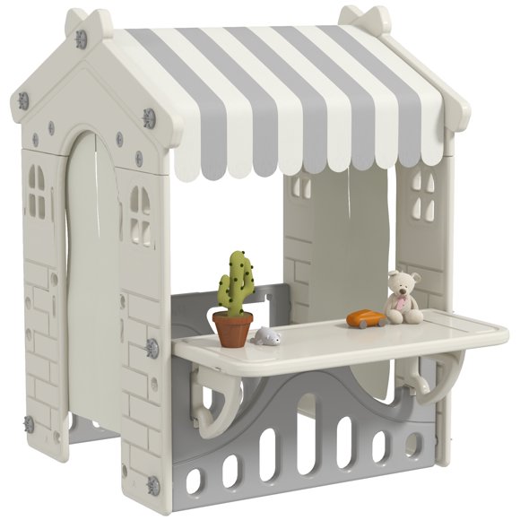 Qaba Maisonnette pour Enfants, Maisonnette de Jeu Intérieure Élégante, pour Âges de 1 à 6 Ans