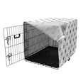thumbnail image 3 of Egyptian Print Dog Crate Cover, Head of an Indigenous Jackal Antiquities History, Easy to Use Pet Kennel Cover for Medium Large Dogs, 35" x 23" x 27", Yellow Black and Grey, by Ambesonne, 3 of 6