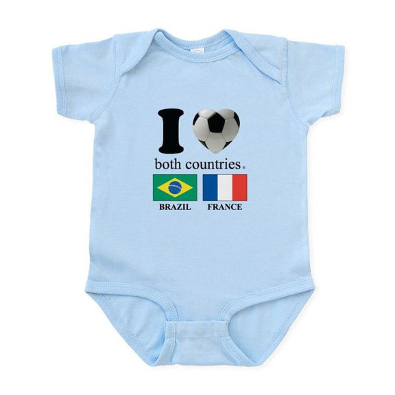 CafePress - BRAZIL FRANCE Infant Bodysuit - Baby Light Bodysuit, Size Newborn - 24 Months