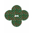 thumbnail image 7 of 15 Inch Round Placemats Set of 4, Christmas Trees Non Slip Heat Insulation PP Table Mats, Dark Green Xmas Tree Star Winter Holiday Washable Place Mats for Kitchen Dining Party Table Decor, 7 of 7