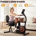thumbnail image 3 of Bicicleta Estática Magnética Reclinada, 8 Niveles Resistencia Ajustable, Ideal para Cardio y Entrenamiento de Ciclismo en Casa, 3 of 8