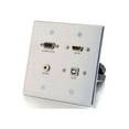 C2G HDMI VGA 3.5mm and USB Pass Through Double Gang Wall Plate ...