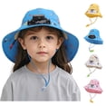 thumbnail image 2 of LRen Kids Sun Hat UPF50+ Sun Protection Bucket Hat with Rechargeable Fan Toddler Summer Beach Play Hats with Neck Flap for Girl Boy, 2 of 4