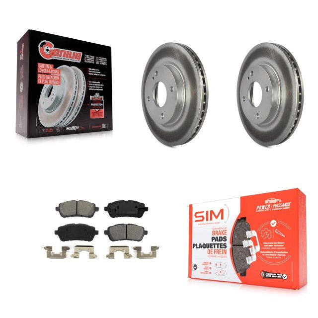 Transit Auto Front Coated Disc Brake Rotors and Semi-Metallic Pads Kit for Car Ford Fiesta KGS-100119