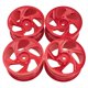thumbnail image 1 of Juego de llantas RC con bujes Beadlock de 52 mm, repuesto de alta resistencia, elegante pieza de actualización 1/12, llantas de aluminio para 86S Rojo, 1 of 8