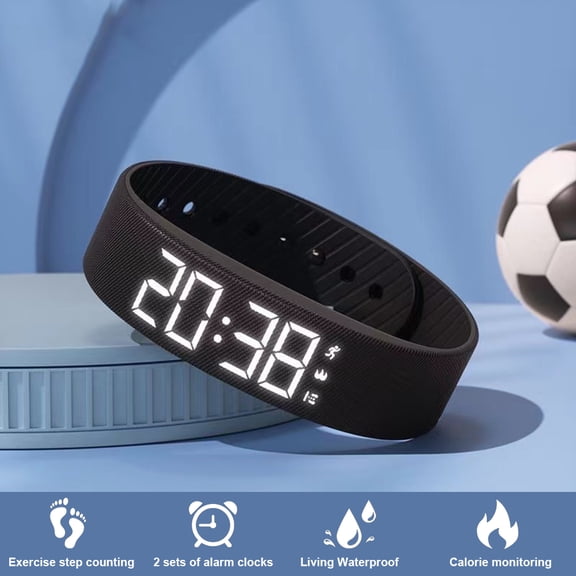Kids Smart Bracelet Watch with Vibration Alarm, Step Counter, Sports Activity Tracker, Fitness Running Band with Time Display for Children