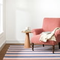 thumbnail image 4 of Dash & Albert Sloane Stripe Handwoven Cotton Rug, 5' x 8', Sunset, 4 of 7