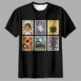thumbnail image 5 of Men's T Shirts Halloween Casual Multi Cartoon Printing Short Sleeve Crew Neck Tees Comfortable Stretchy Loose Sports Summer Mens Shirts Black L, 5 of 5