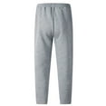 thumbnail image 5 of Zylanna Men's Casual Pants, with Drawstring Pockets Elastic Waist Loose Straight Leg Pants for Men Gray, 5 of 5