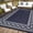 Black blue/white, variant on Washable Area Rug 10x20, Dark Green Floral Printed Rug, 1200GSM Polyester Pearl Velvet Low Pile Carpet With TPR Backing, For Living Room Bedroom Hallway