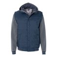thumbnail image 1 of Chaleco de nailon Burnside con mangas de forro polar.B8701 - Mediano - Azul marino / Carbón Burnside 8701, 1 of 1