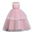 thumbnail image 2 of Wavsuf Flower Girls Dress Nets Pink Princess Dress Size 9-10 Years, 2 of 9