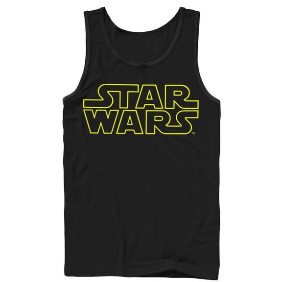 Men's Star Wars Movie Logo Tank Top Black Medium