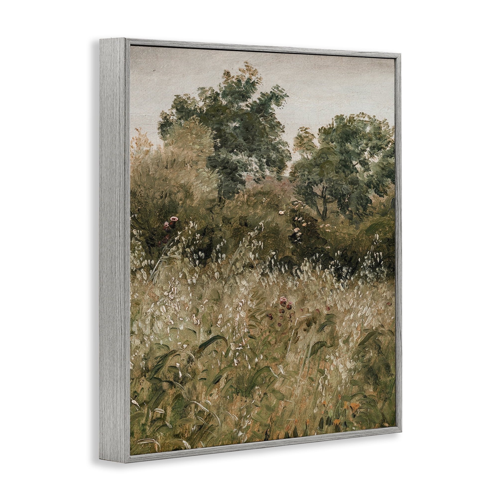 Dense Forest Thicket Gray Framed Giclee Art, design by Lettered and Lined