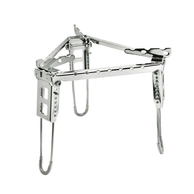 Support de Poêle Pliant en Acier Inoxydable Trépied de Poêle pour Gril Support de Poêle d'Extérieur Réglable Support Triangulaire Pliable Tablette de Poêle Pliable pour Randonnée en Plein Air Plein Air Survie
