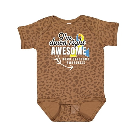 

Inktastic Im Down Right Awesome Down Syndrome Awareness with Arrow Gift Baby Boy or Baby Girl Bodysuit