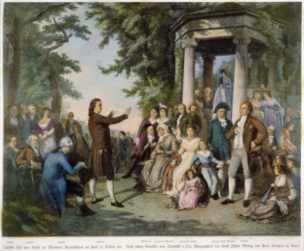 Schiller At Weimar Nfriedrich Von Schiller (17591805) Reading To The