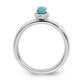 thumbnail image 2 of 925 Sterling Silver Stackable Expressions Turquoise Polished Ring Size: 10; for Adults and Teens; for Women and Men, 2 of 4