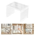 thumbnail image 2 of HILABEE Bathroom Organizer Countertop Cosmetic Storage Rack Light Luxury Clear Organizer Small, 2 of 9
