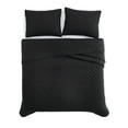 thumbnail image 4 of Cannon Percale 200 Thread Count Solid 100% Cotton Quilt Set Black Cotton 3-Piece King Quilt Set, solid color themed, for Men and Women, OEKO-TEX Certified Confidence, 4 of 6