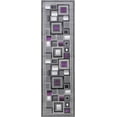 thumbnail image 2 of Handcraft Rugs Purple and Gray Abstract Geometric Modern Squares Pattern Area Rug, 2 of 10