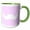 Green/White, variant on 3drose, White Mustache on Pastel Pink - Ironic Hipster Moustache - Humorous - Fun - Whimsical - Funny, 11oz Two-tone Red Mug