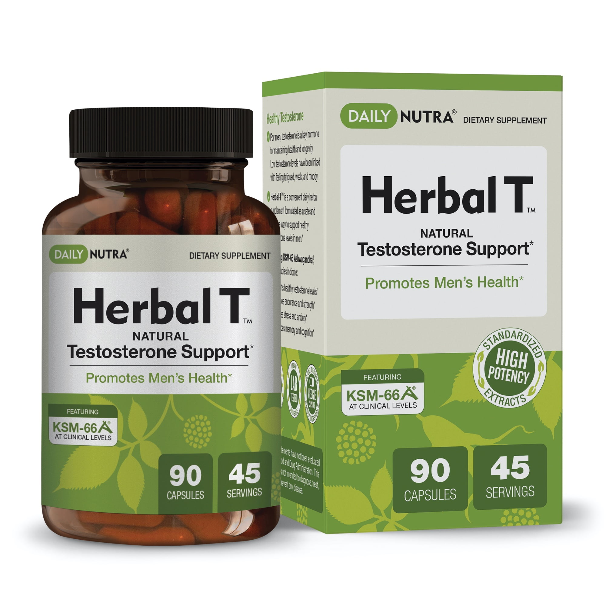 Herbal T Men’s Health Formula by DailyNutra Supplement for Endurance, Vitality, and Healthy