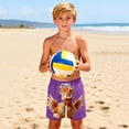 thumbnail image 5 of Birthday Party Shorts for Kids, Solid Color or Cute Print, Breathable Polyester Swim Trunks with Pockets, Toddler to 14 Years, 5 of 9