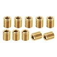 thumbnail image 1 of Unique Bargains Laiton Fileté Réparation Insert Écrou, 10 Pcs M10x1.5 à M6x1 Manchon Filetage Réducteur Vis Réducteur 12mm, 1 of 7